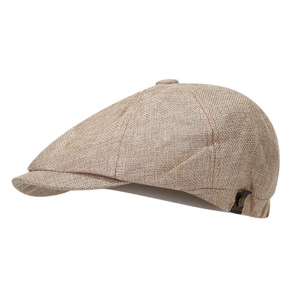 Vintage Linen Blend Octagonal Cap - Breathable Summer Style Additional Image 10