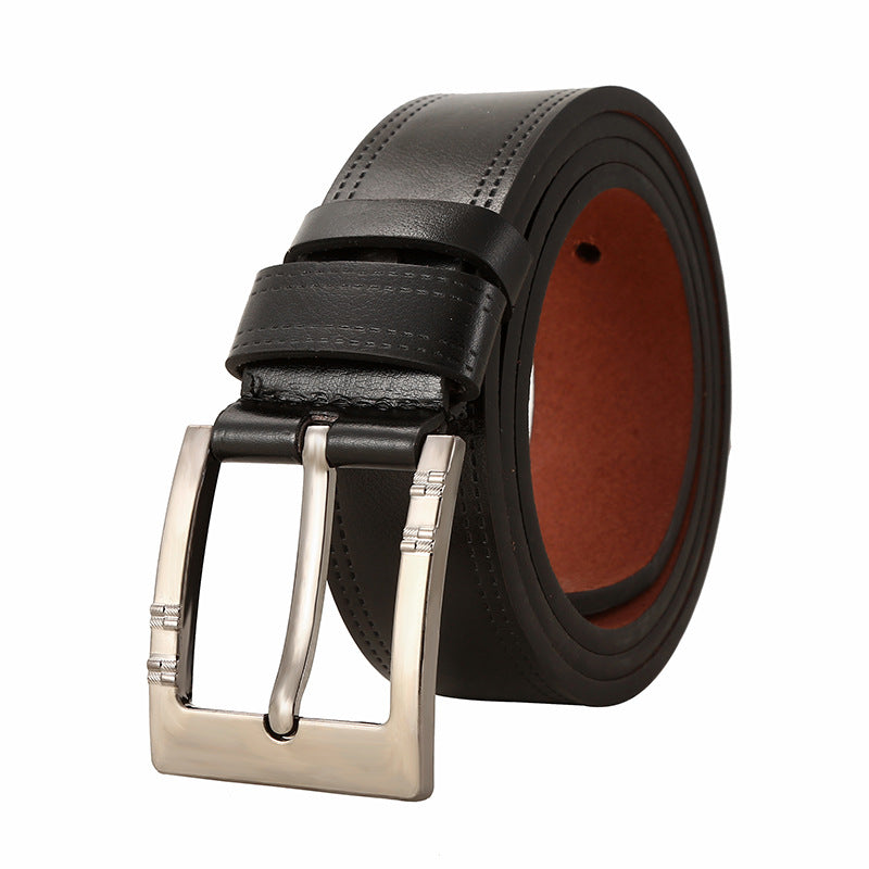 Men's Alloy Pin Buckle Belt: Jeans & Business Style Additional Image 1