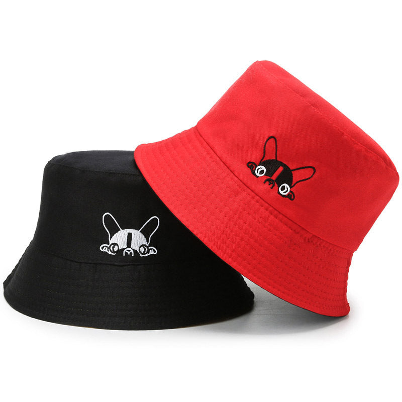 Reversible Bucket Hat with Cute Dog Pattern - Unisex Sun Protection Hat Additional Image 1