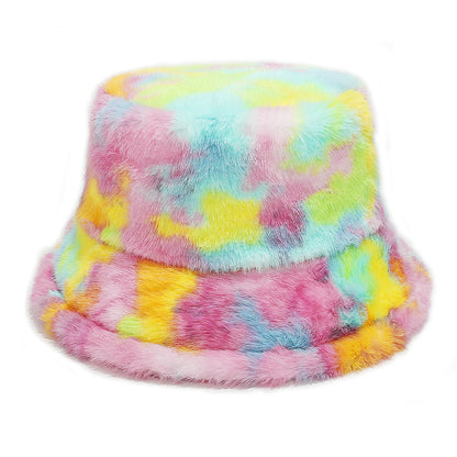 Tie-Dye Fur Fisherman Hat - Warm Ear Protection Additional Image 1