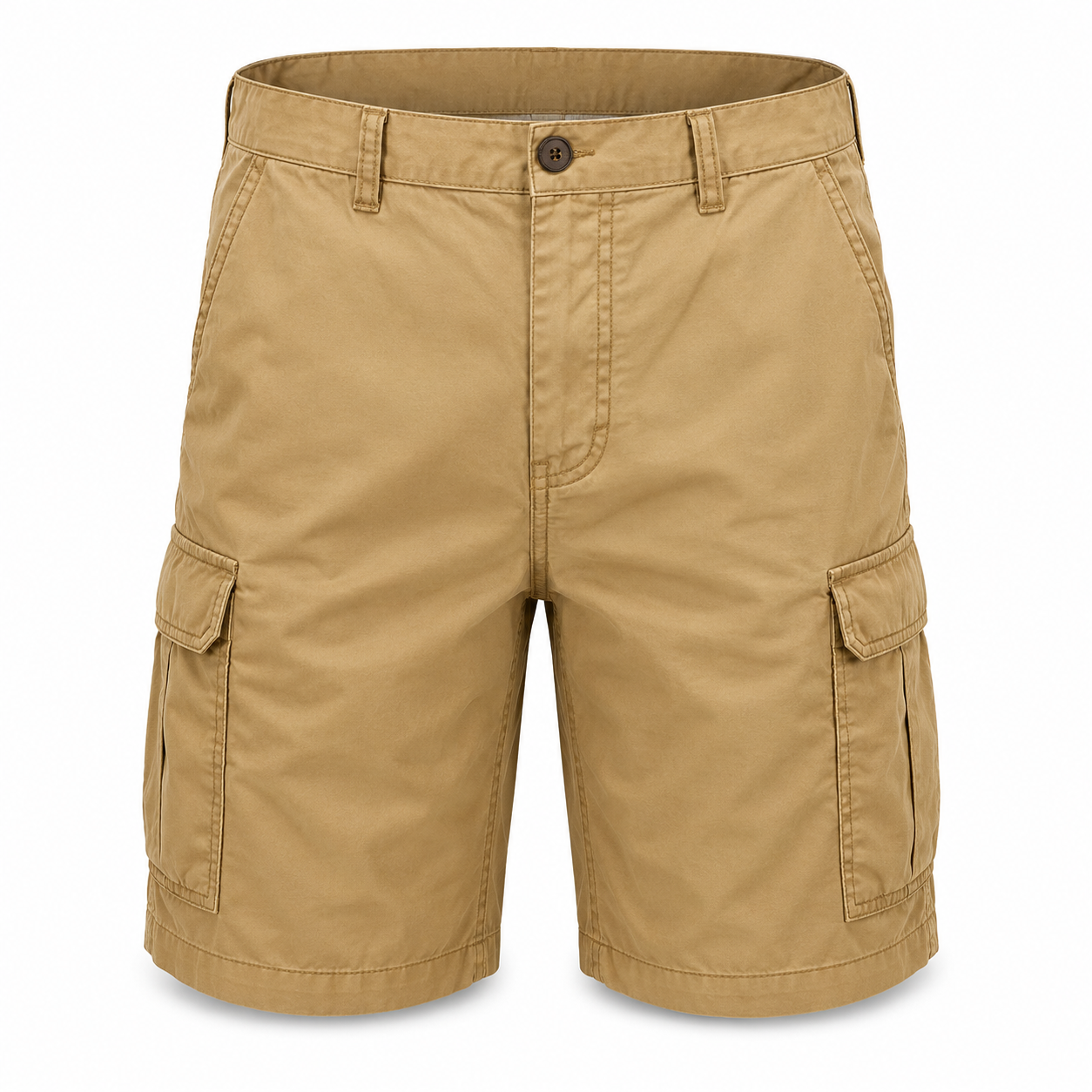 Men's Loose Fit Cargo Shorts - Casual Five-Inch Shorts — studio product photo on white background