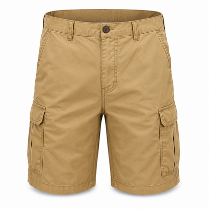 Men's Loose Fit Cargo Shorts - Casual Five-Inch Shorts — studio product photo on white background
