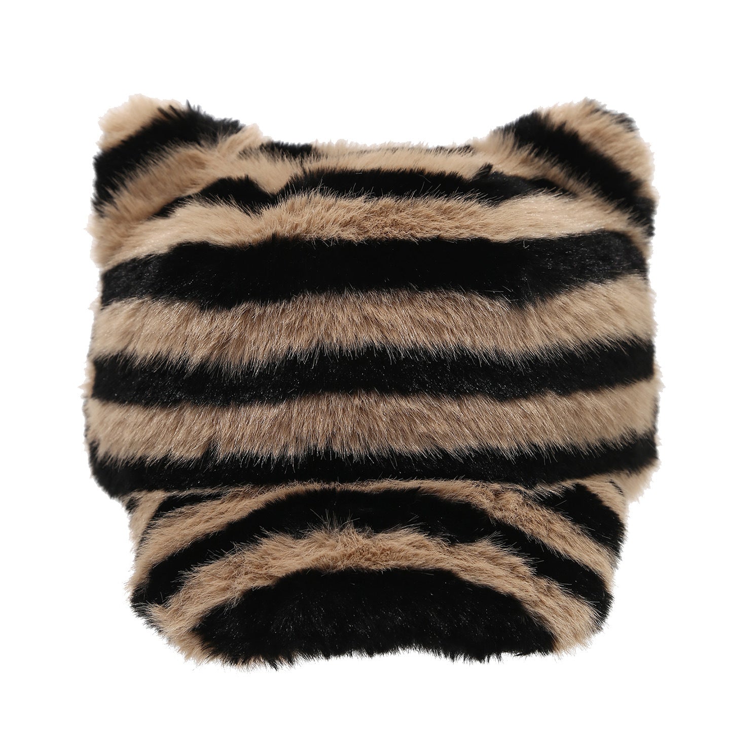 Cozy Zebra Cat Ear Plush Baseball Cap Additional Image 1