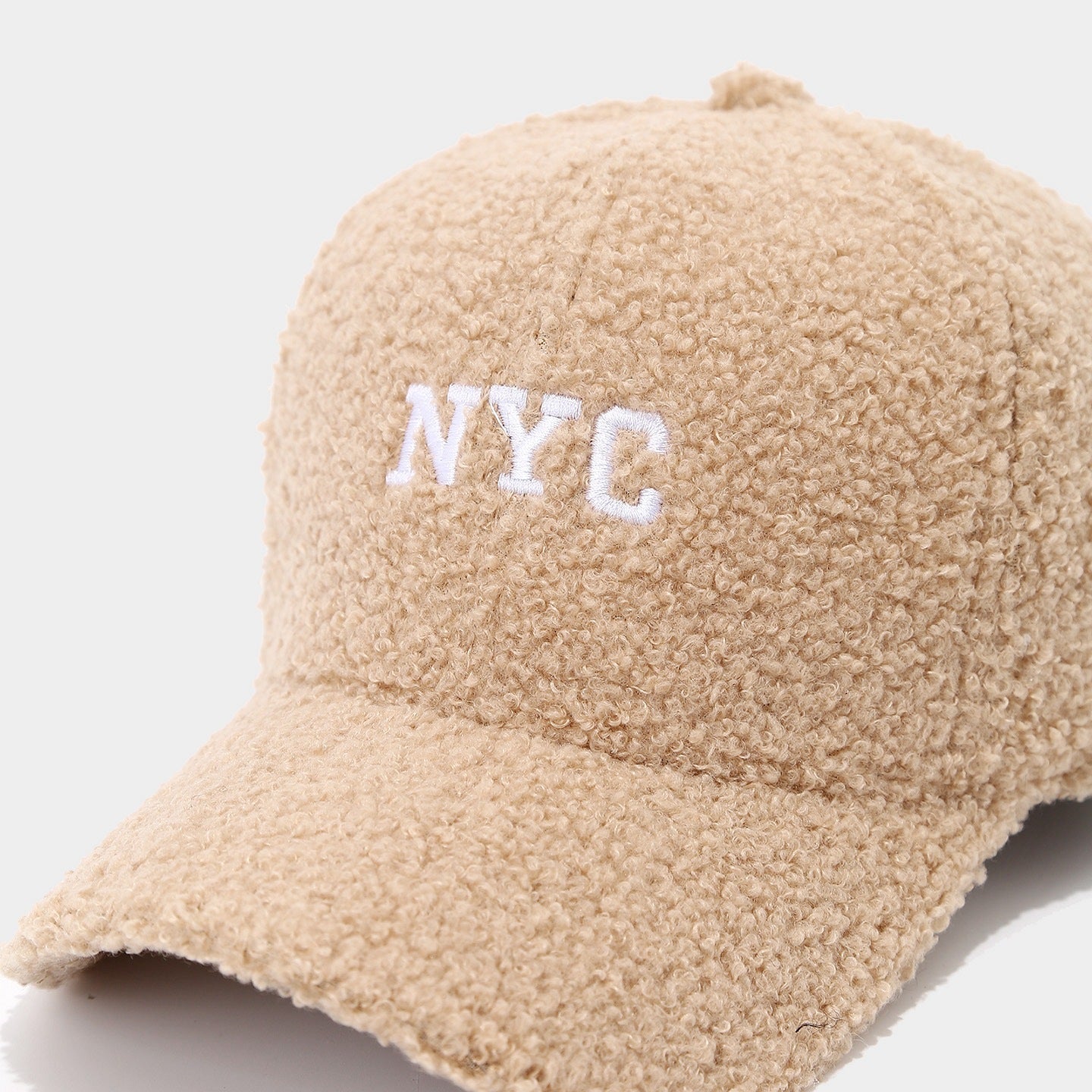 NYC Letter Lambswool Baseball Cap - Winter Warm & Trendy Additional Image 1