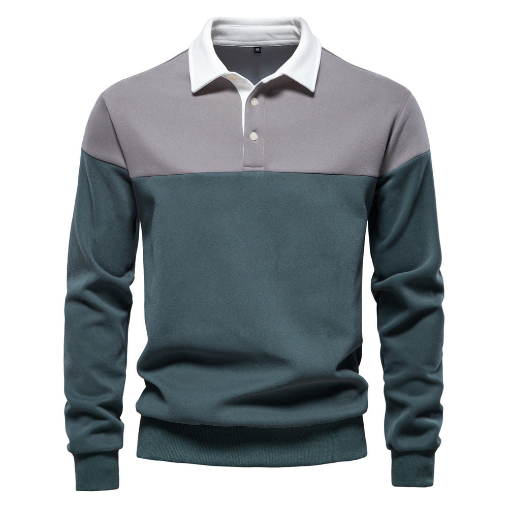 Men's Spring Polo Collar Knit Sweater Additional Image 1
