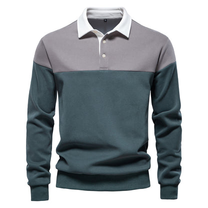 Men's Spring Polo Collar Knit Sweater Additional Image 1