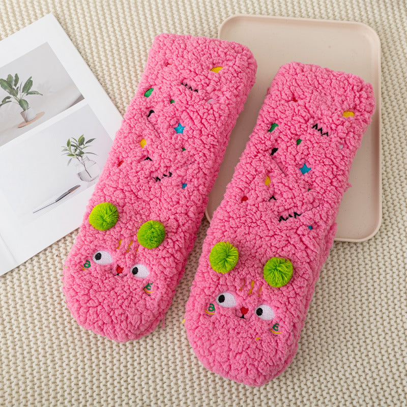 Cozy Cartoon Animal Fleece Socks Additional Image 1