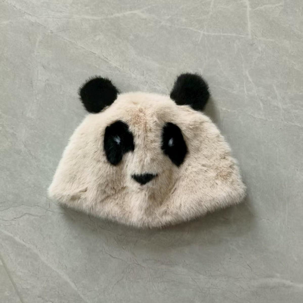 Cute Panda Faux Mink Earflap Hat - Cozy Winter Warmth Additional Image 1