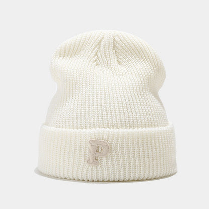 Chunky Knit P Beanie: Cozy & Chic Fall/Winter Hat Additional Image 1