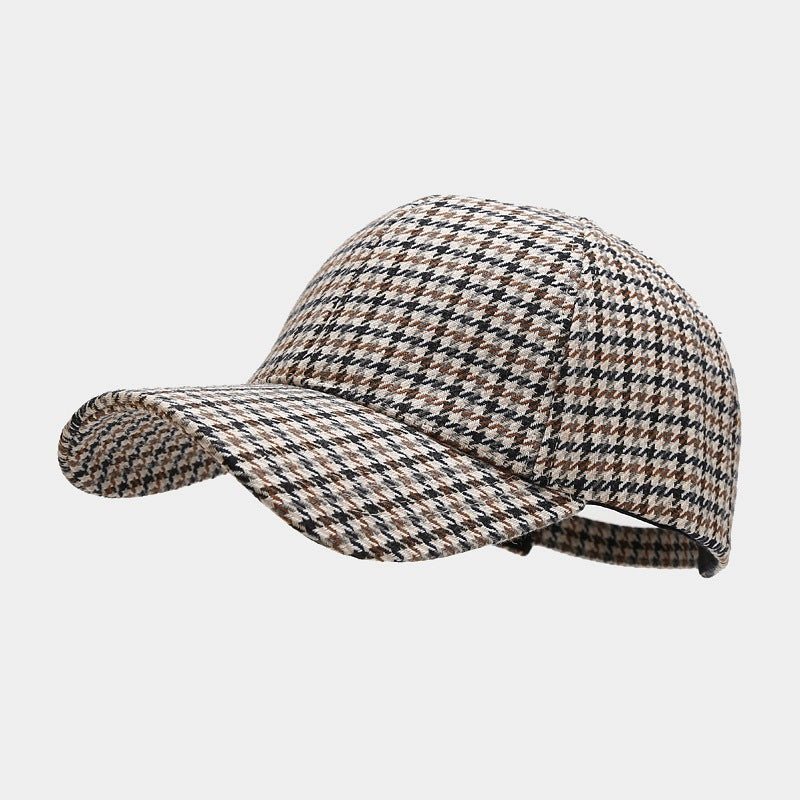 Houndstooth Baseball Cap: Korean Street Style Sun Hat Additional Image 1