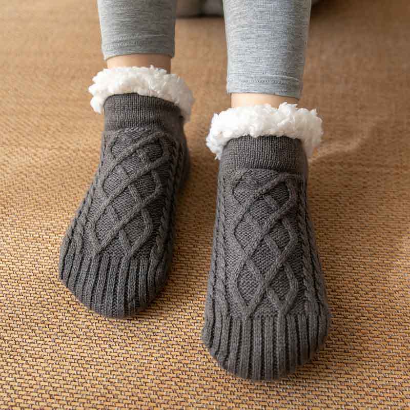 Cozy Lamb Wool Slipper Socks - Ultra-Warm Comfort Additional Image 1