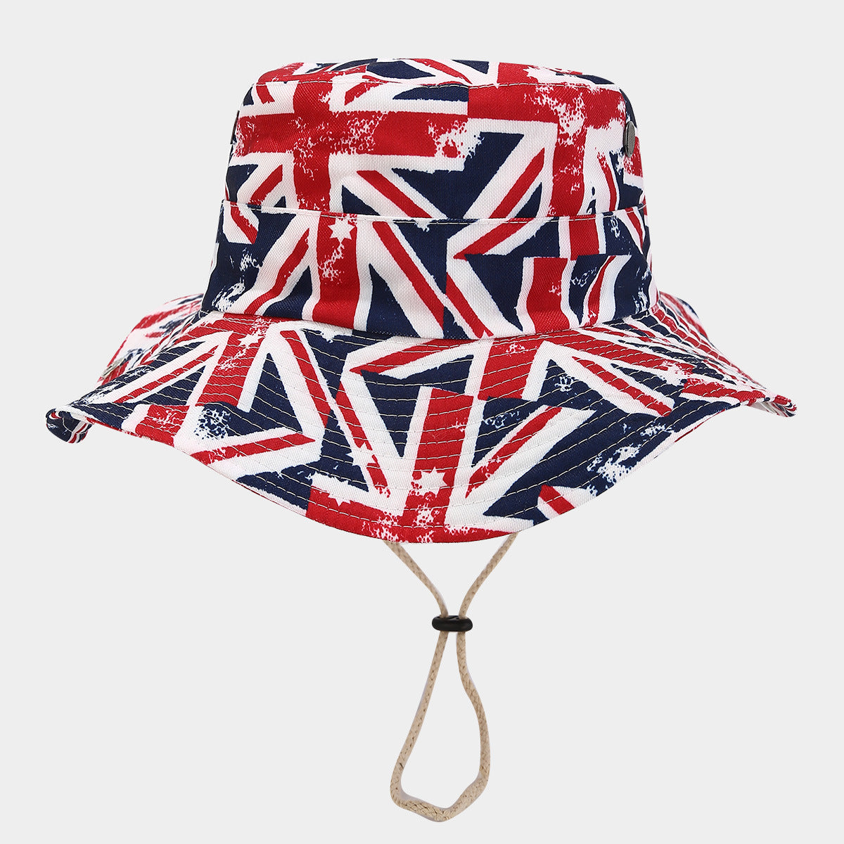 Trendy Denim Fisherman Hat with Windproof Rope Additional Image 1
