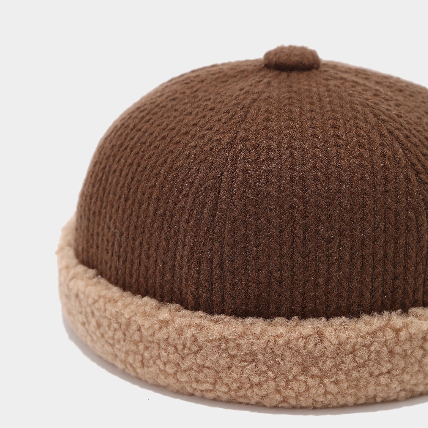 Retro Patchwork Brimless Landlord Hat - Autumn/Winter Style Additional Image 1
