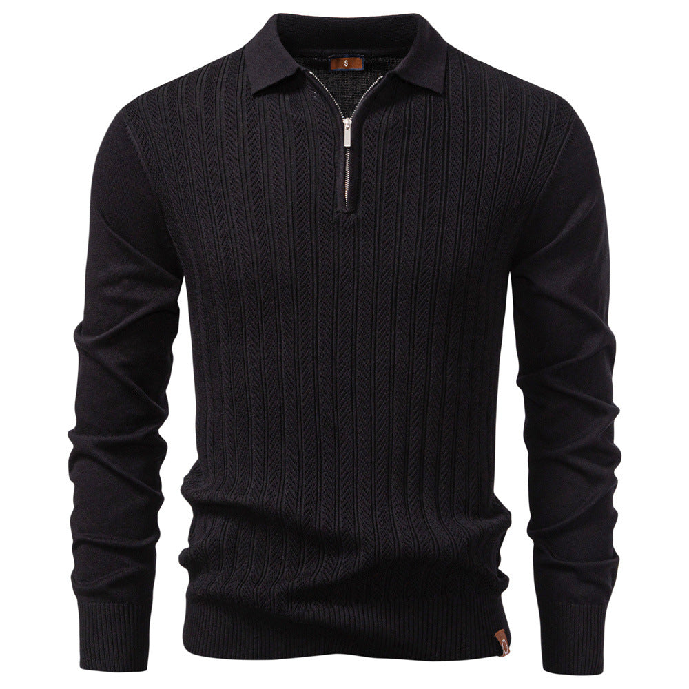 Men's Half-Zip Knit Sweater | Business Casual Comfort Additional Image 1