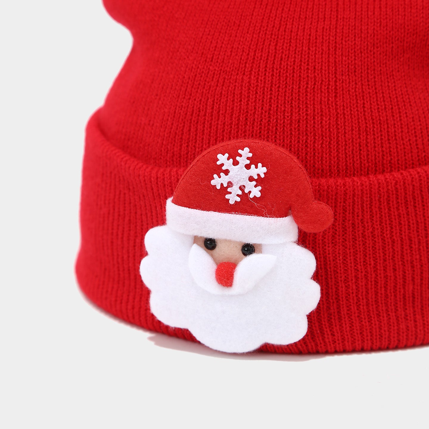 Santa Claus Fur Ball Beanie: Cozy Knit Winter Hat Additional Image 1