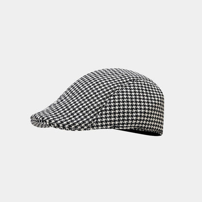 Chic Houndstooth Beret: British Style Winter Hat Additional Image 1