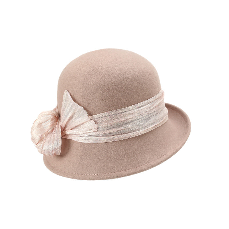 Stylish Wool Felt Bowler Hat for Women Additional Image 1