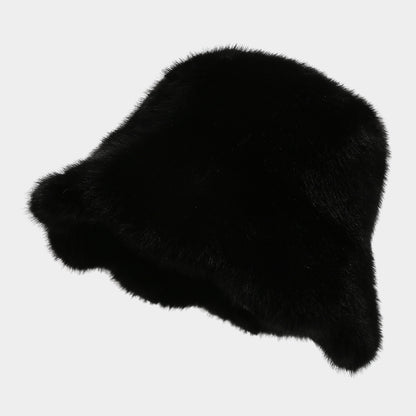 Cozy Faux Fur Bucket Hat - Warm Winter Style Additional Image 1