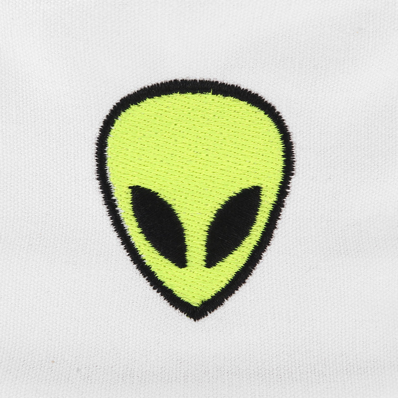 Alien Embroidered Bucket Hat - Cosmic Summer Sun Protection Additional Image 1