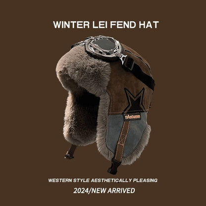 Retro Pilot Ushanka Hat - Warm Winter Earflap Cap Additional Image 1