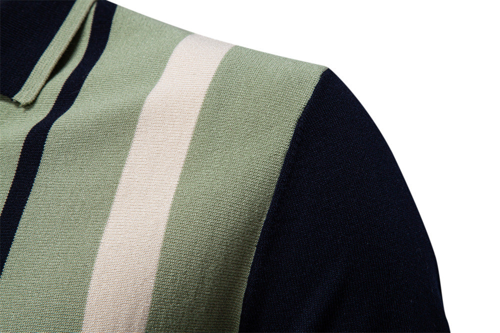 Men's Striped Knit Polo Shirt - Summer 2025 Additional Image 1