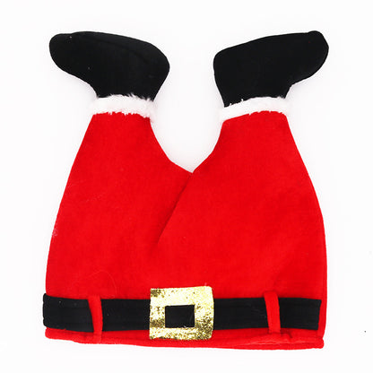 Funny Red Leg Santa Hat - Festive Holiday Fun Additional Image 1