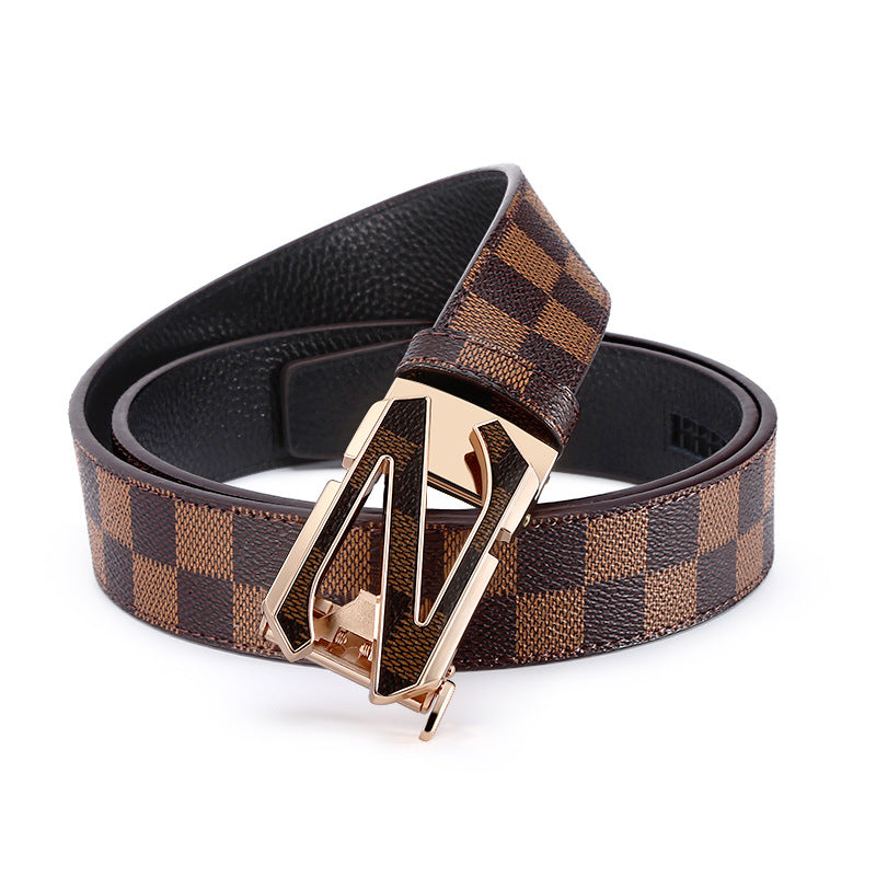 Men's Automatic Leather Belt: Business & Casual Additional Image 1