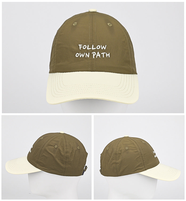 Stylish Colorblock Baseball Cap - Trendy Sun Protection Additional Image 1