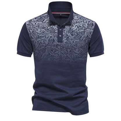 Men's Gradient Cotton Polo Shirt Additional Image 1