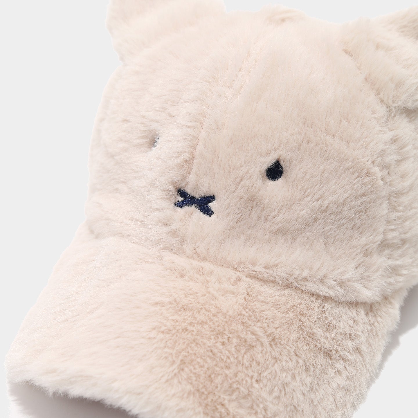 Cute Faux Rabbit Fur Baseball Cap with Ears Additional Image 1