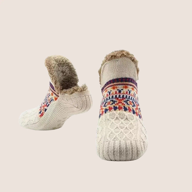 Cozy Jacquard Non-Slip Floor Socks Additional Image 1