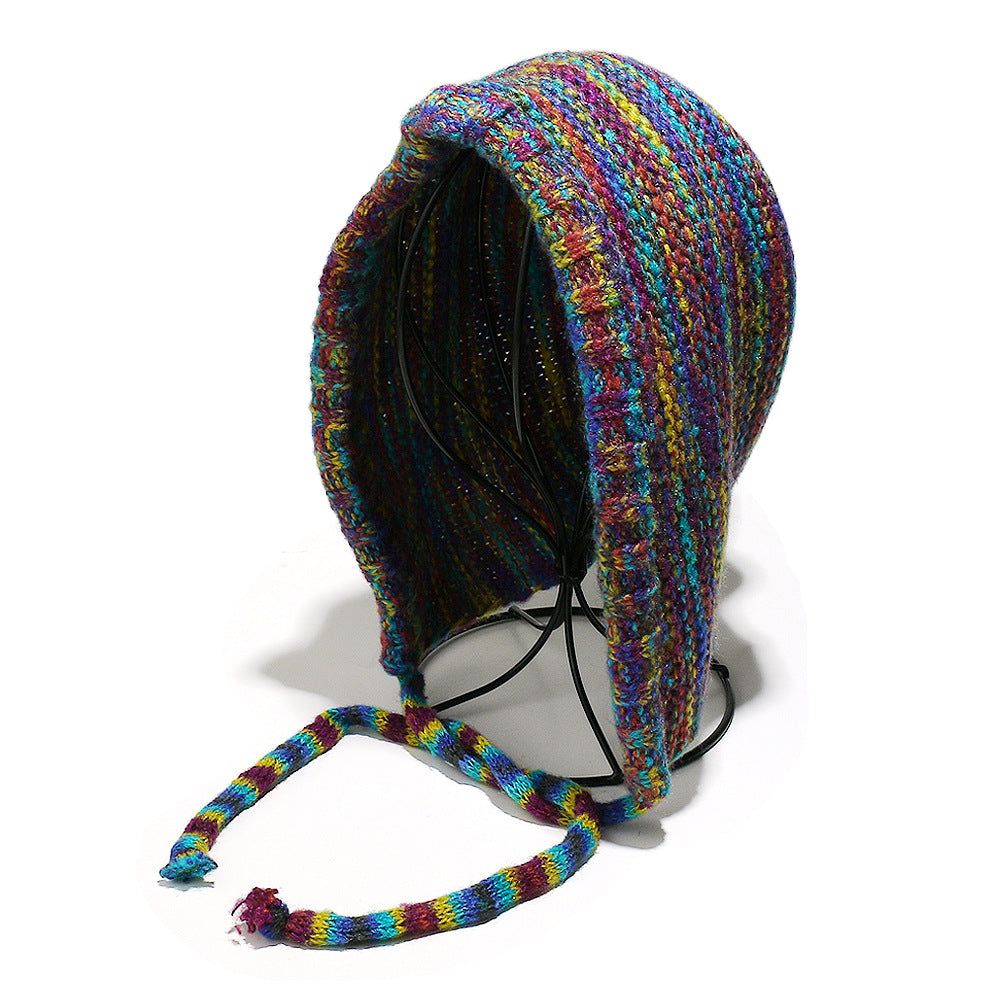 Rainbow Gradient Knit Beanie - Cozy Winter Hat Additional Image 1