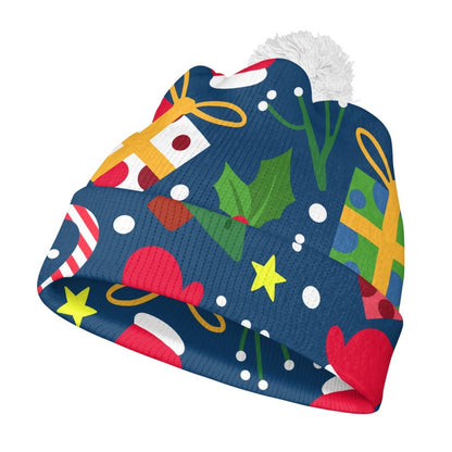 Chunky Knit Pom-Pom Beanie: Festive Christmas Style Additional Image 1