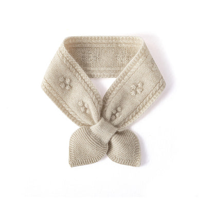 100% Cashmere Crocheted Bow Scarf Additional Image 1