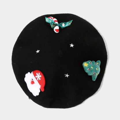 Chic Wool Bow Beret - Korean Style Winter Hat Additional Image 1