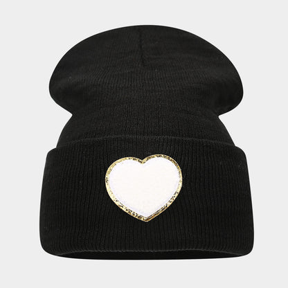 Chic Knitted Wool Hat with "Love" Label - Cozy & Stylish Additional Image 1