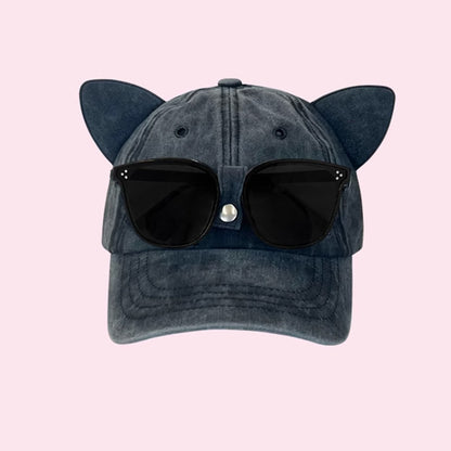 Cute Cat Ear Pilot Cap - Street Style Baseball Hat Additional Image 1
