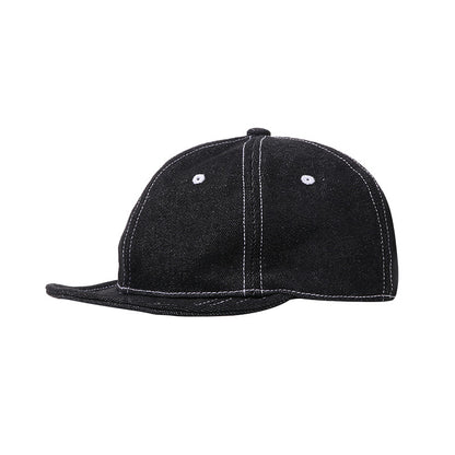 Retro Denim Baseball Cap - Japanese Style Short Brim Additional Image 1