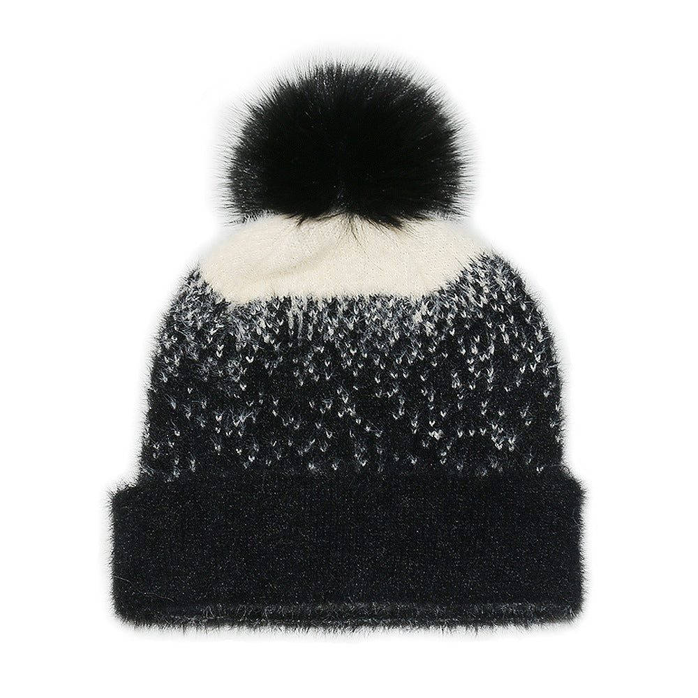 Faux Mink Knit Beanie with Ear Protection Additional Image 1