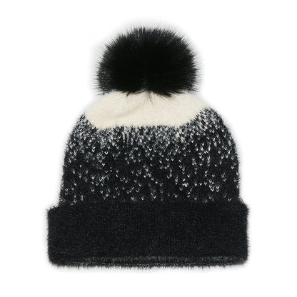 Faux Mink Knit Beanie with Ear Protection Additional Image 1