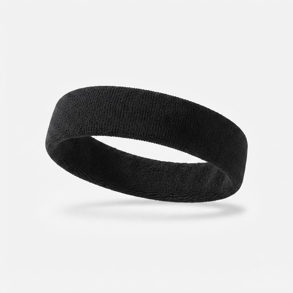 Premium Unisex Terry Sports Headband — studio product photo on white background