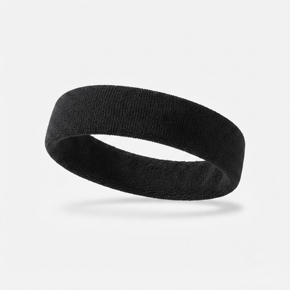 Premium Unisex Terry Sports Headband — studio product photo on white background