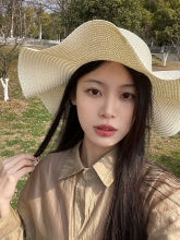 Stylish Summer Sun Hat with Wide Brim & Ribbons Additional Image 1