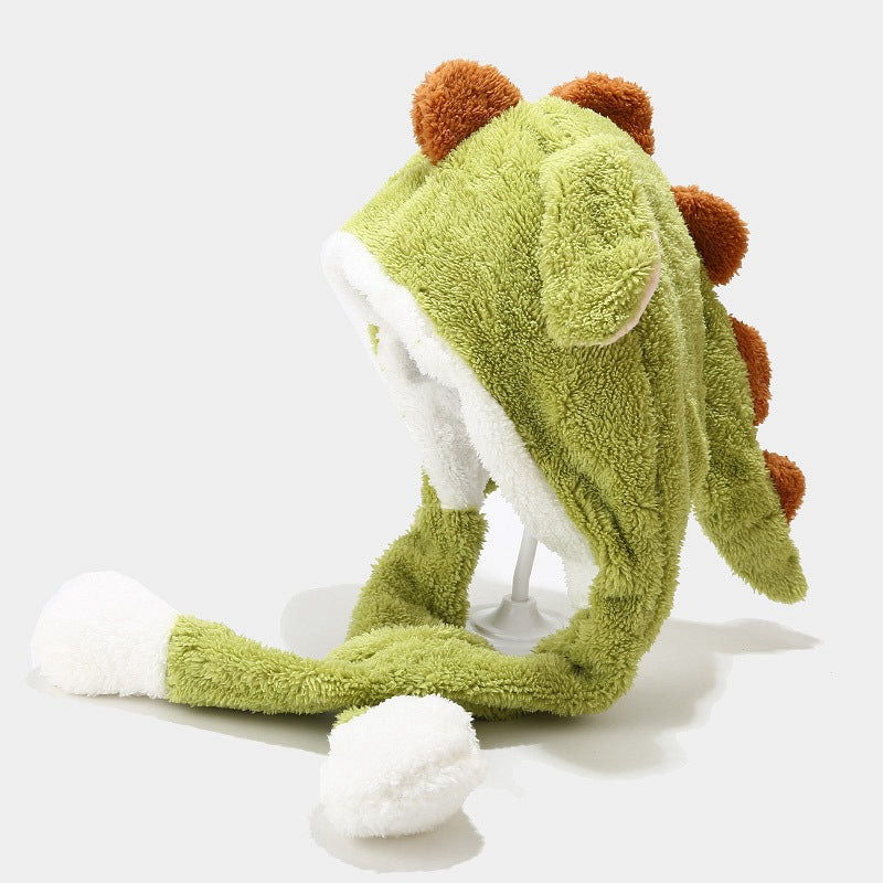Dino Plush Hat: Cozy Ear Protection Additional Image 1
