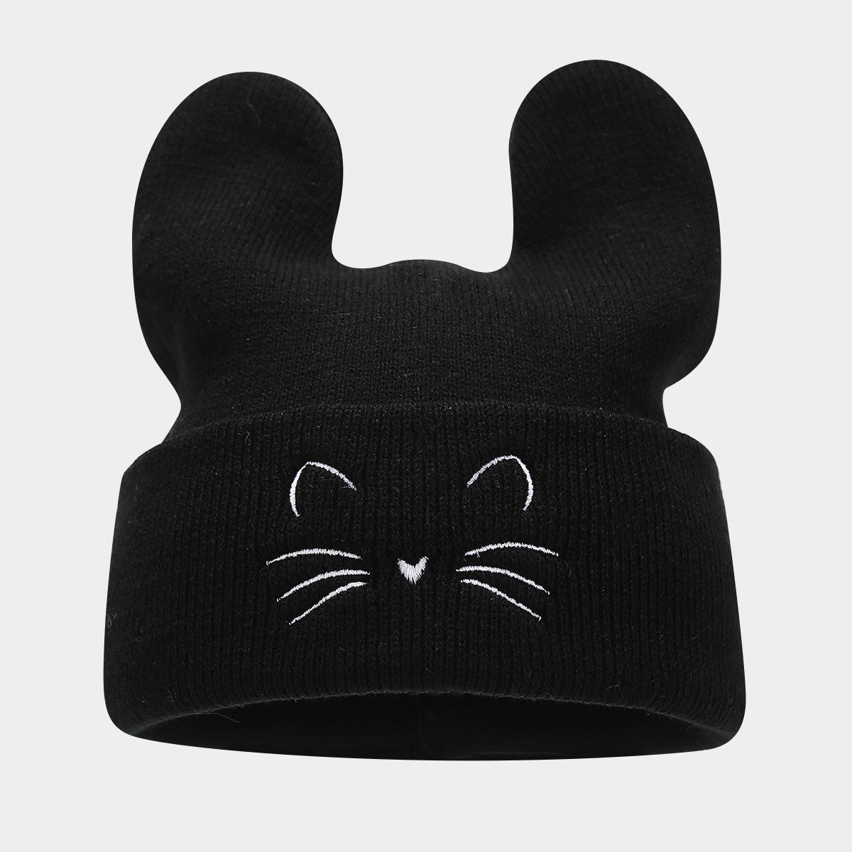 Cute Cat Ear Knit Beanie - College Style Additional Image 1