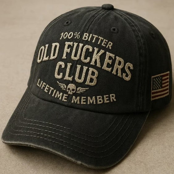 Old Fuckers Club Vintage Baseball Cap Additional Image 1
