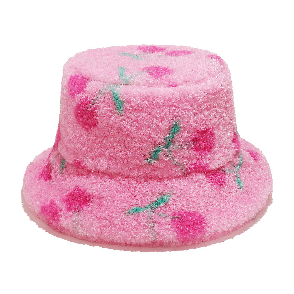 Pink Cherry Fisherman Hat - Cozy Winter Beanie Additional Image 1