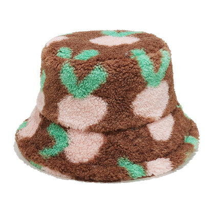Cute Carrot Print Lambswool Fisherman Hat Additional Image 2