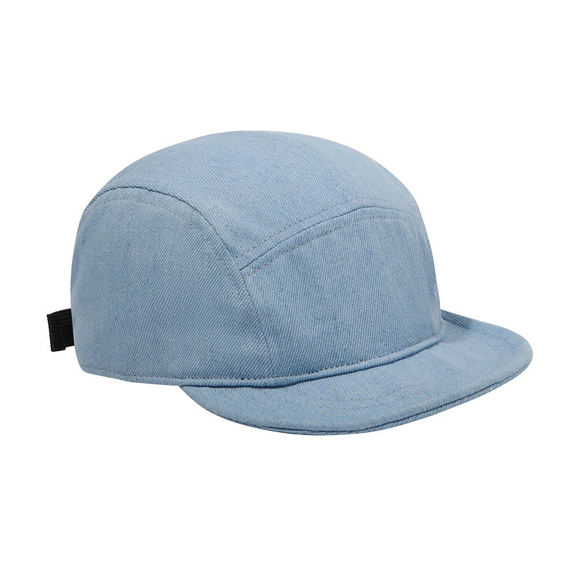 Retro Washed Denim Baseball Cap - Short Brim Additional Image 2