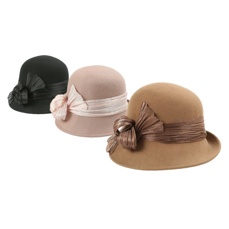 Stylish Wool Felt Bowler Hat for Women Additional Image 2